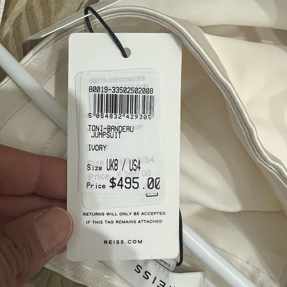 REISS TONI-BANDEAU JUMPSUIT NWT - Picture 4 of 14